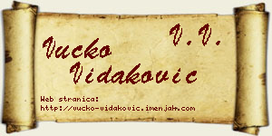 Vučko Vidaković vizit kartica